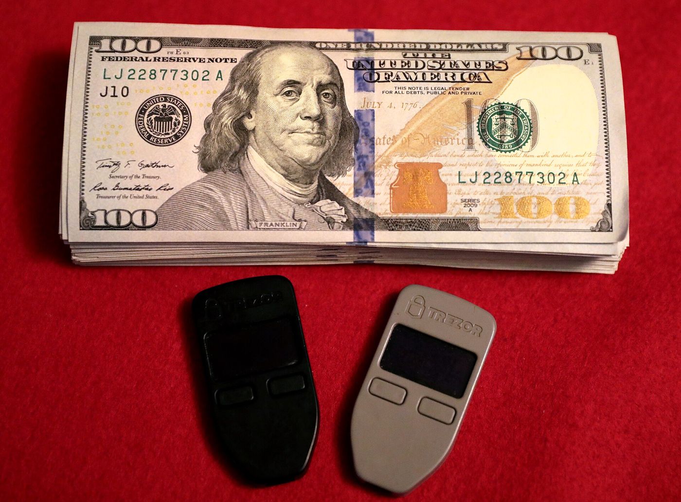 $10,000 USD fiat and two Trezor One hardware wallets by Gage Skidmore